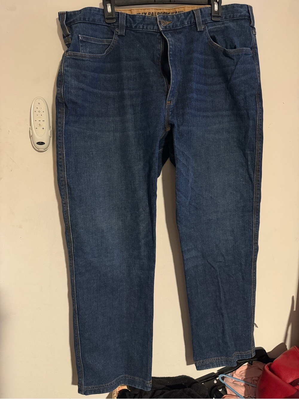 Duluth Trading Co Dark Blue Relaxed Fit “Ballroom” Jeans 40 x 30 GUC